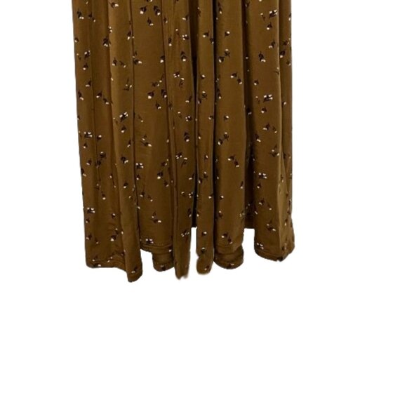 Garnet Hill Womens Ditzy Floral Faux Wrap Maxi Dress Size M Forest Fairy Earthy - Picture 10 of 16